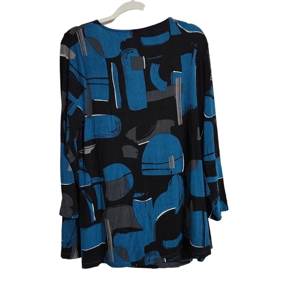 CHICO'S Travelers Tunic Top, sz 3-large - Picture 3 of 9